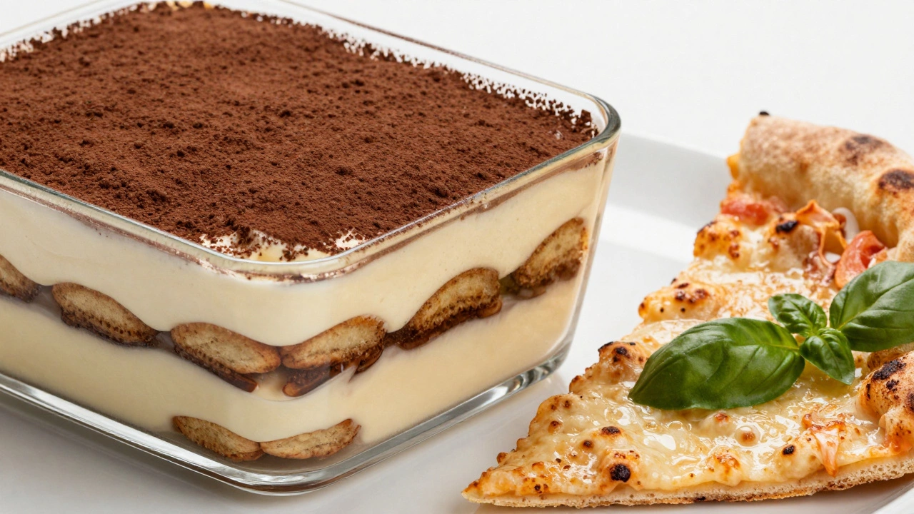 Classic tiramisu and Neapolitan pizza highlighting tradition