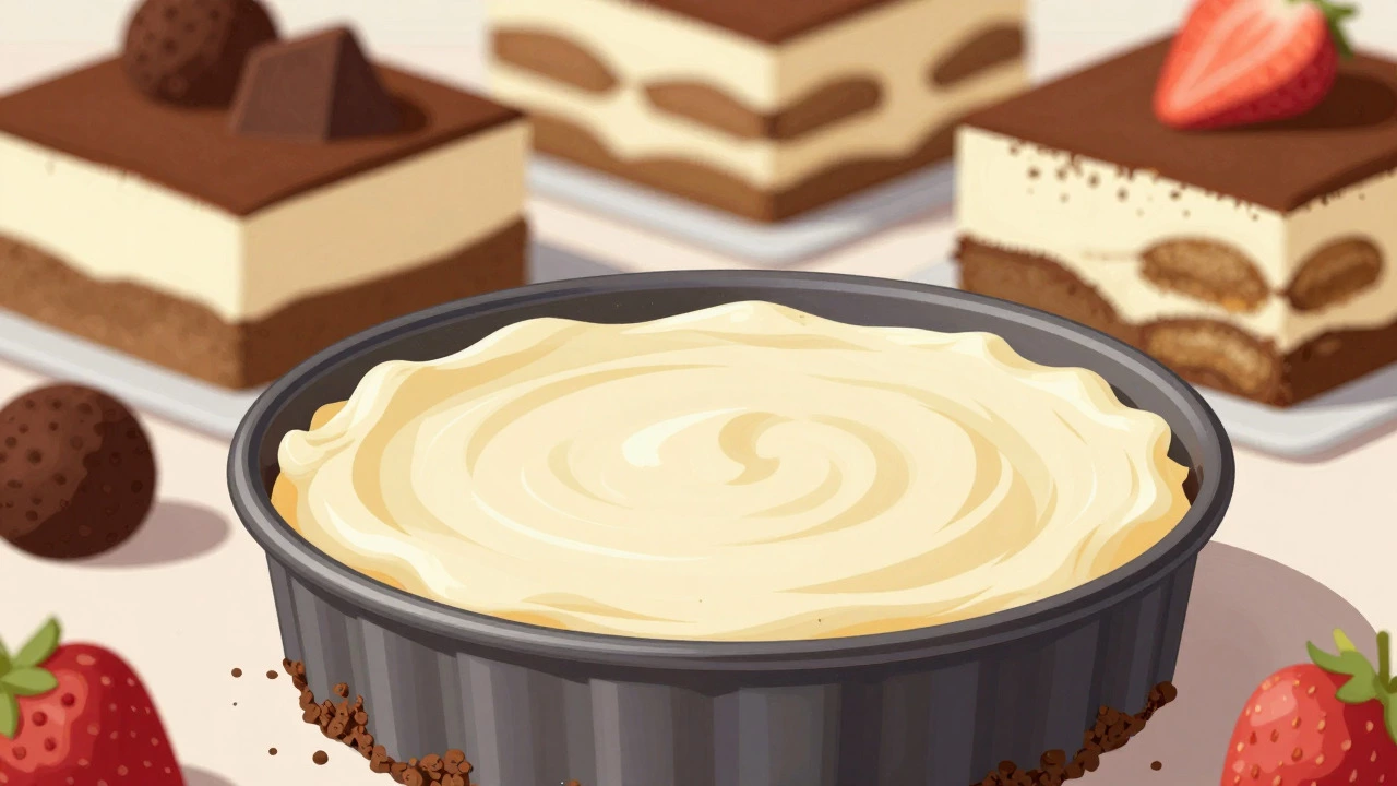 Illustration of a brownie crust cheesecake base and other dessert repurposing ideas